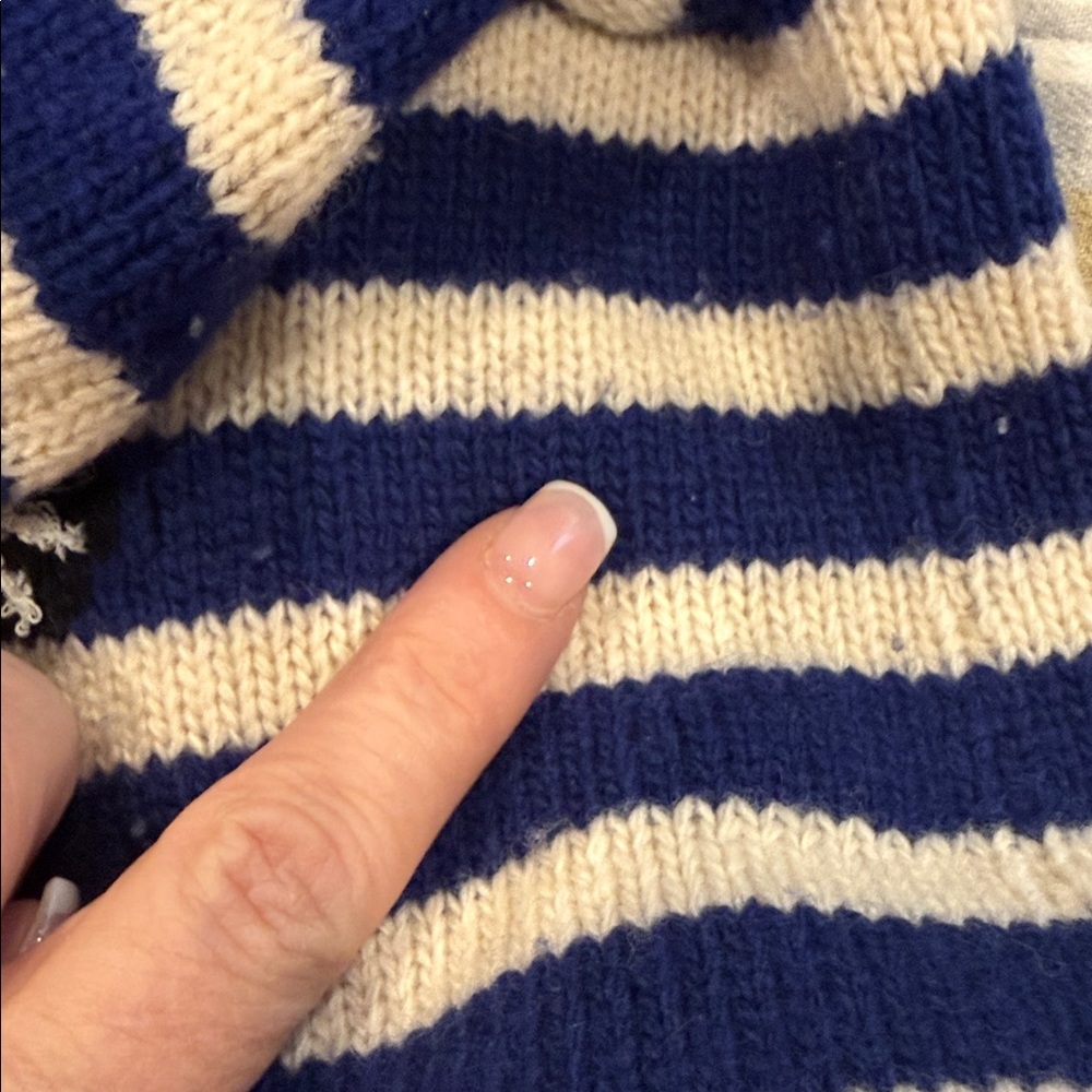 💋Gucci Blue and White Striped Tiger Sweater LB001 - Picture 5 of 6